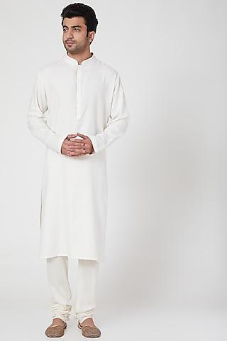 white embellished kurta