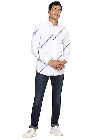 white embroidered shirt