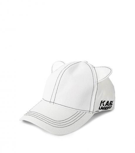 white exposed seam baseball cap