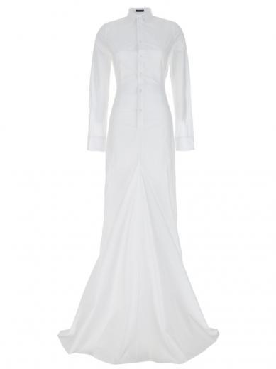 white factory dress