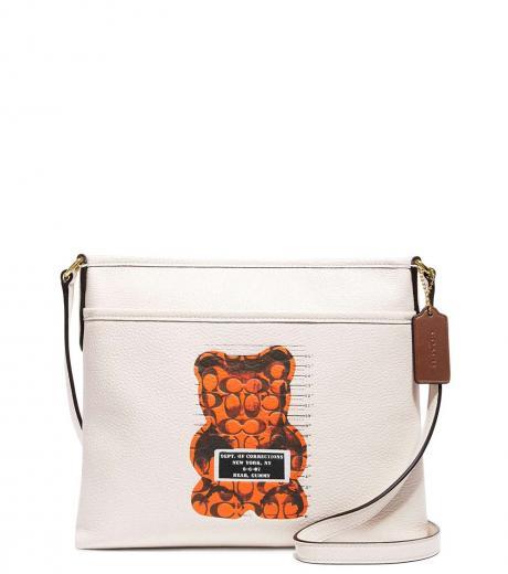 white file medium crossbody bag