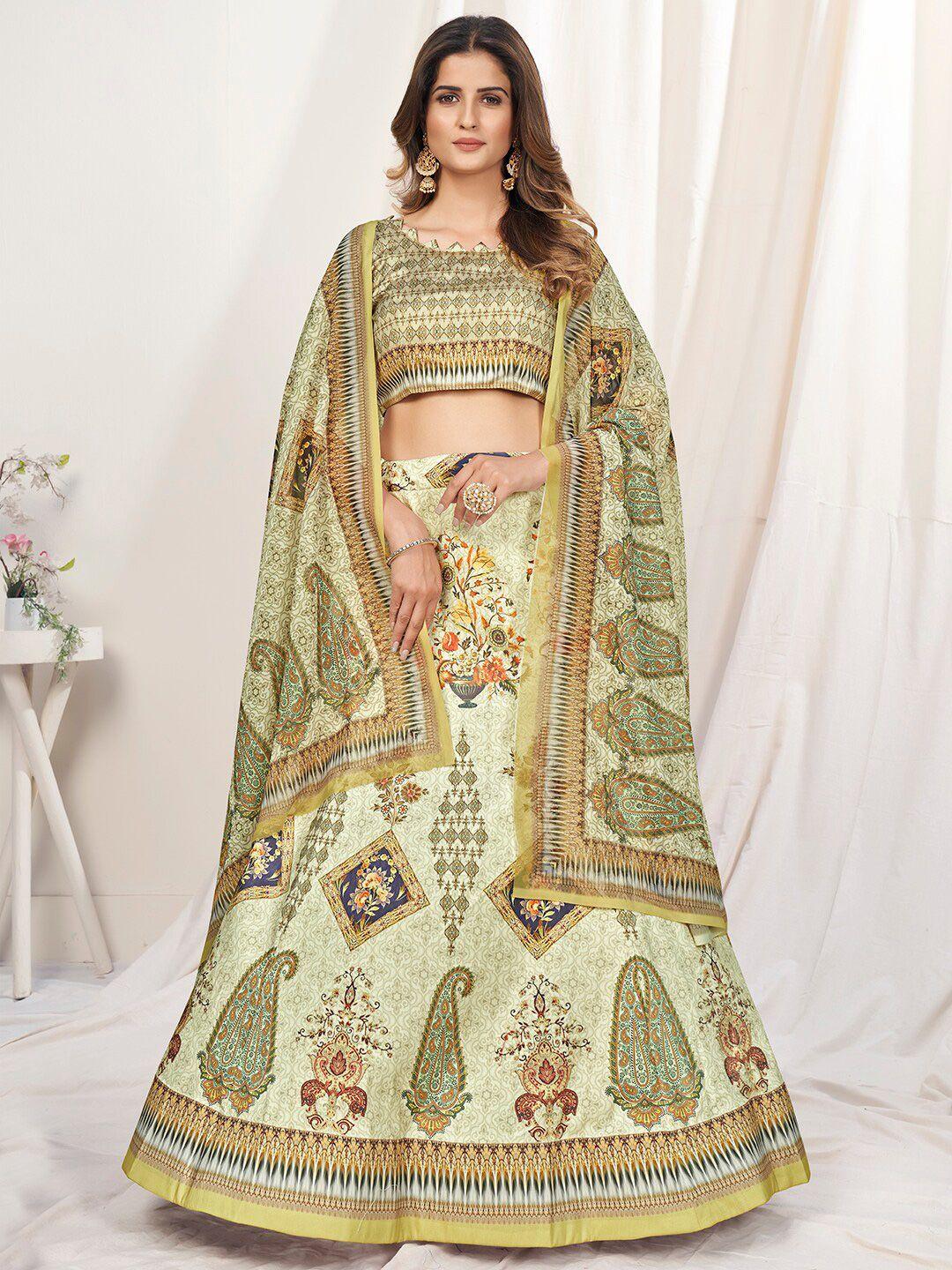 white fire women green lehenga choli