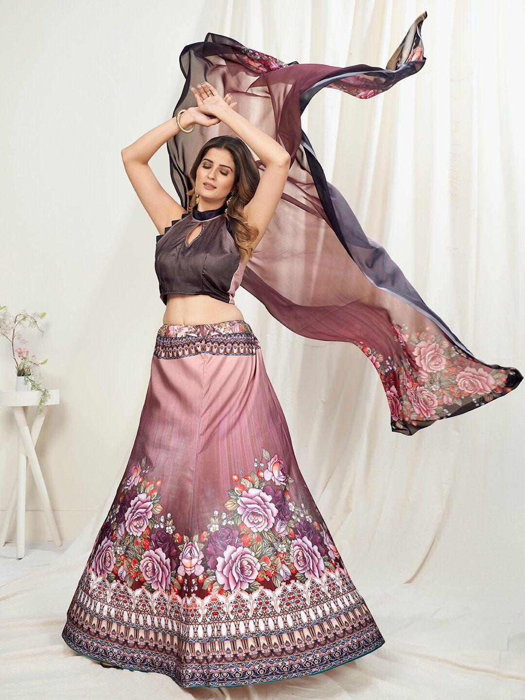 white fire women mauve lehenga choli