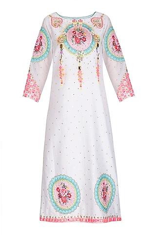 white floral embroidered tunic