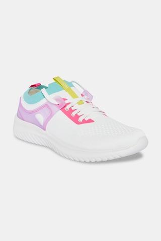 white flyknit casual women sport shoes