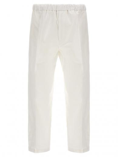 white gabardine trousers