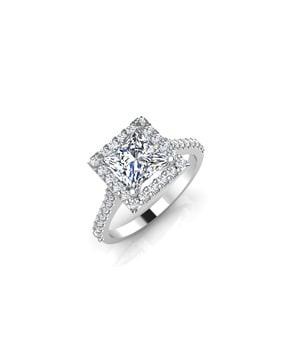 white gold aapt solitaire ring