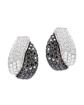 white gold diamond stud earrings