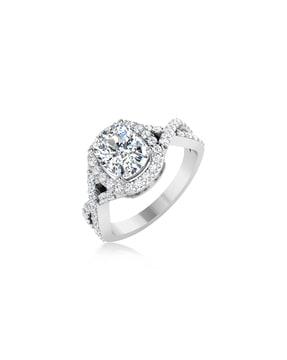 white gold sun solitaire ring