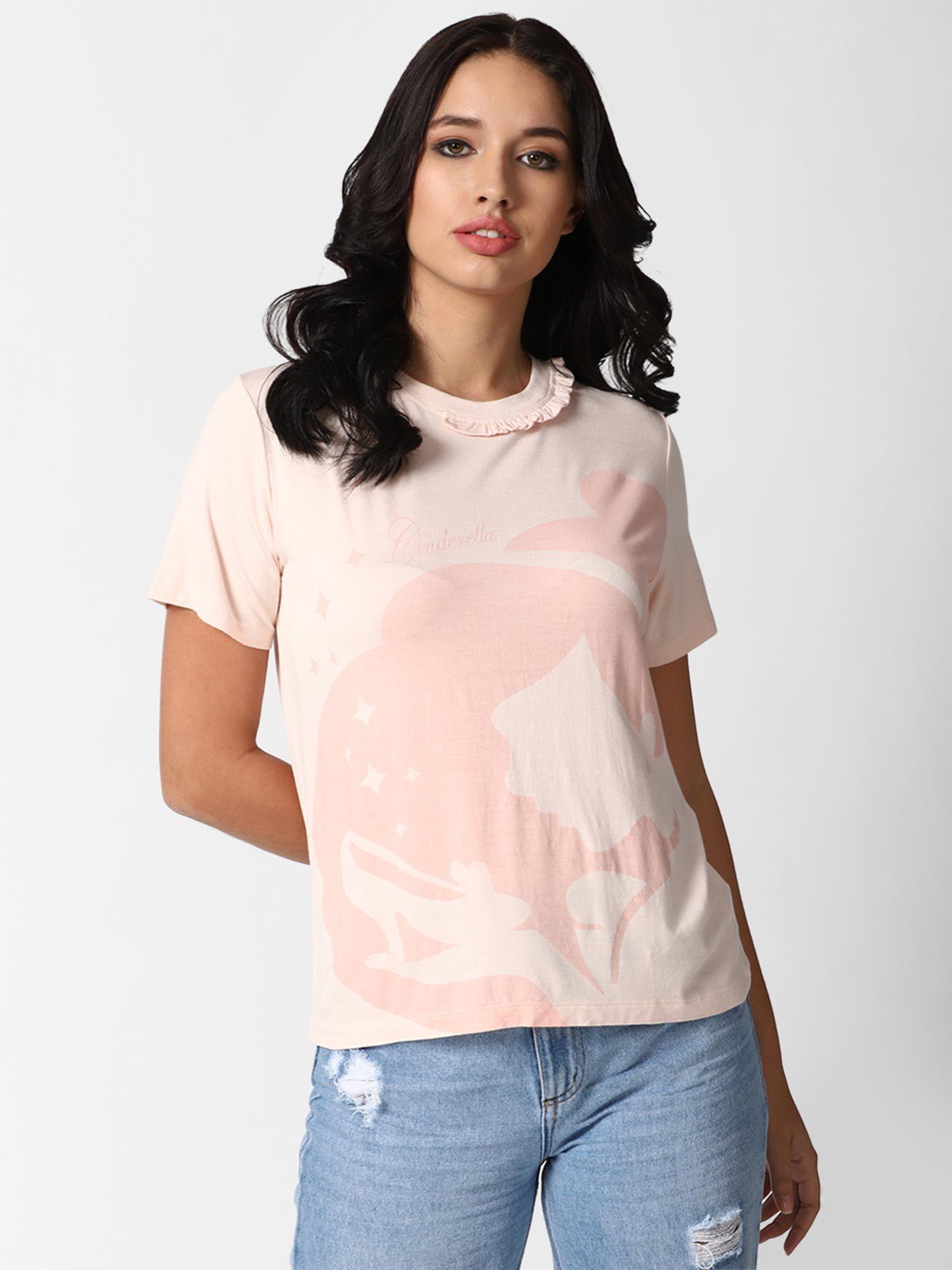 white graphic disney top