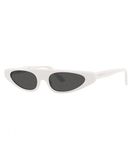 white grey irregular sunglasses