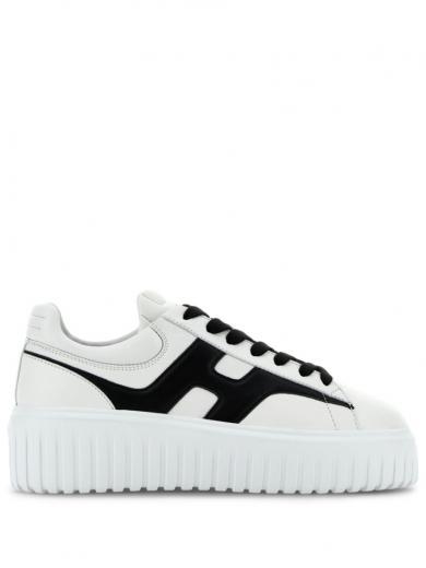 white h-stripes sneakers