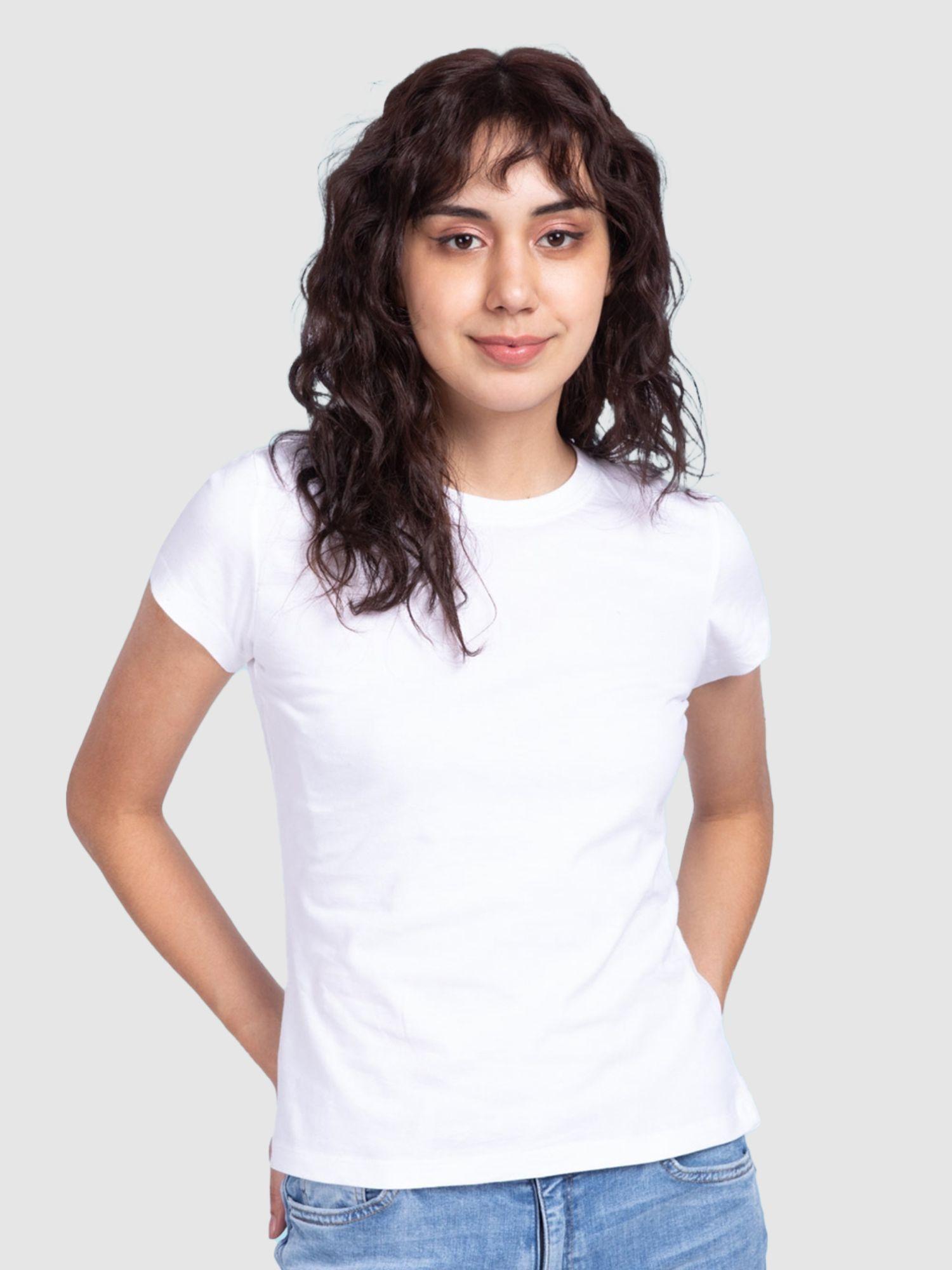 white half sleeve t-shirt