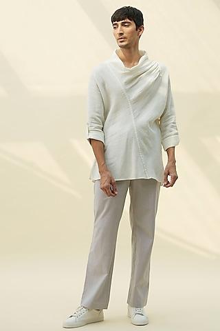 white handloom khadi tunic shirt