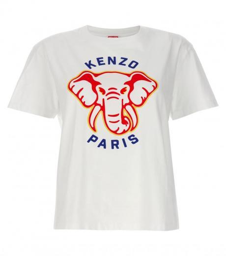 white kenzo elephant t-shirt