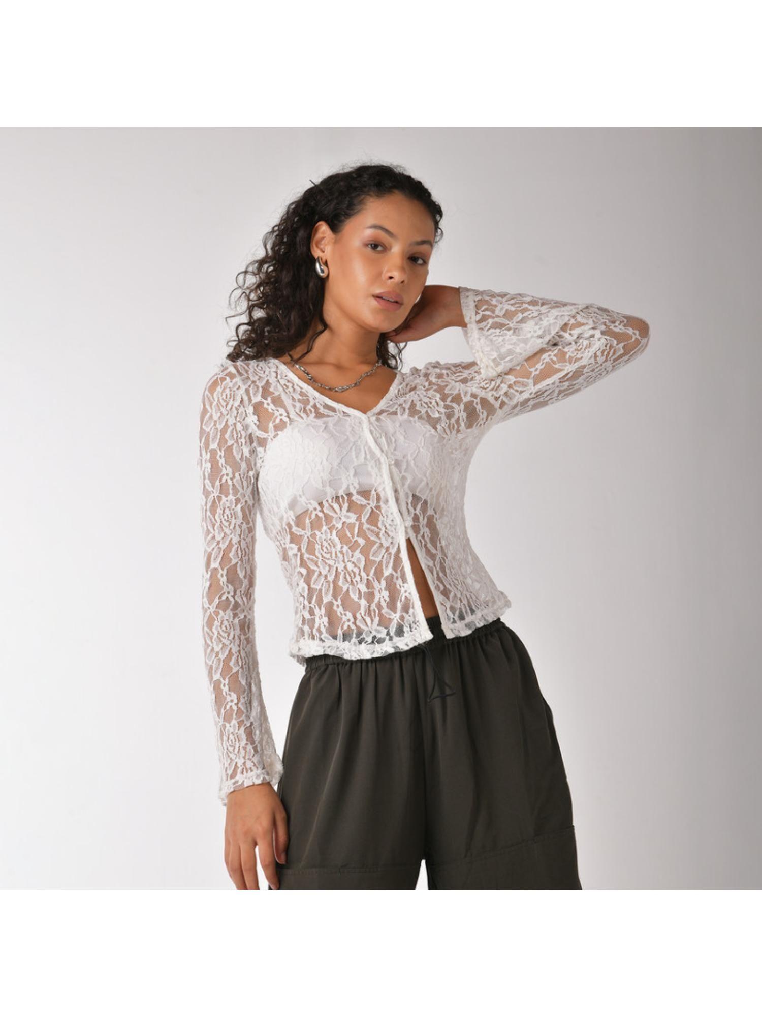 white lace shrug