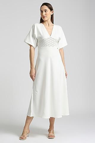 white lachka midi dress