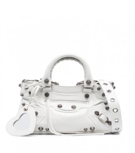 white le cagole small leather shoulder bag