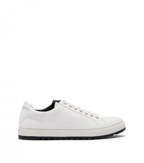 white leather low top sneaker