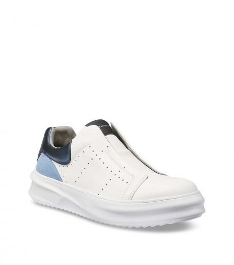 white leather slip-on sneaker