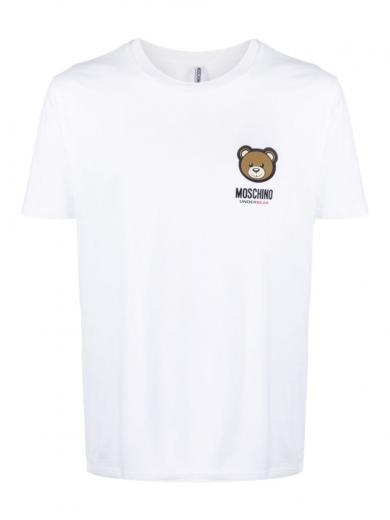 white leo teddy printed t-shirt