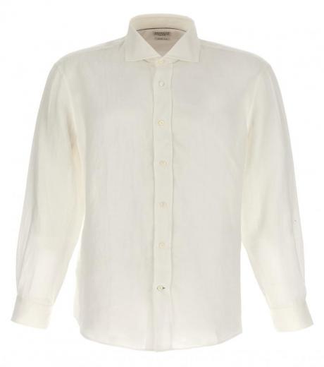 white linen shirt