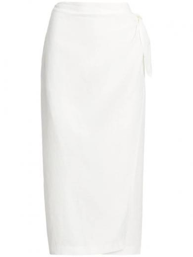 white linen skirt