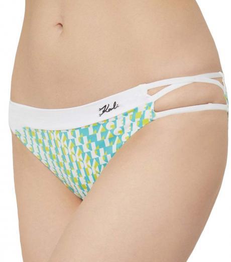 white logo bikini bottom