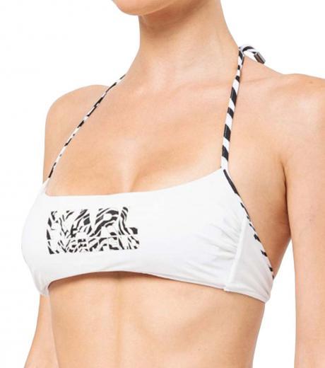 white logo bikini top