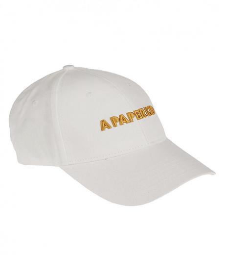 white logo cotton baseball cap