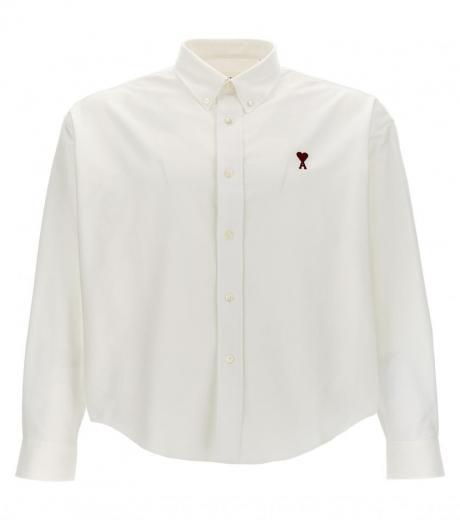 white logo embroidery shirt