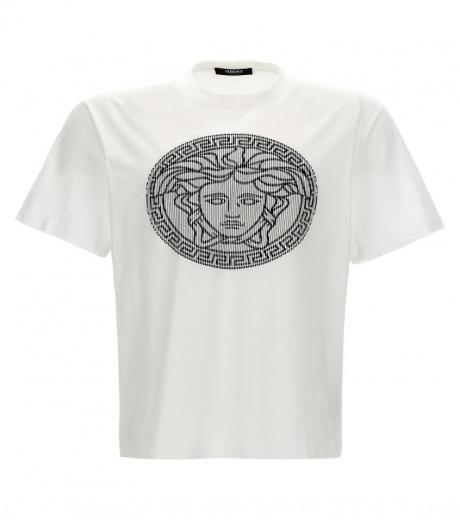 white logo embroidery t-shirt