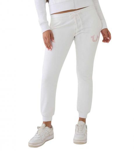 white logo jogger