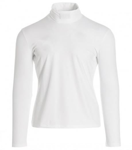 white logo lycra sweater