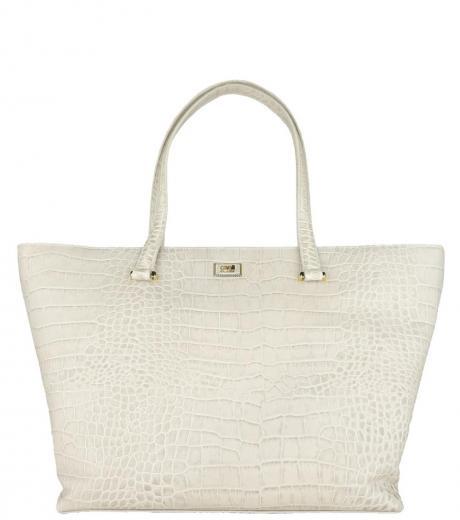 white logo medium tote