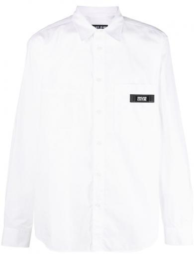 white logo patch shirt