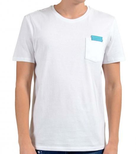 white logo pocket t-shirt