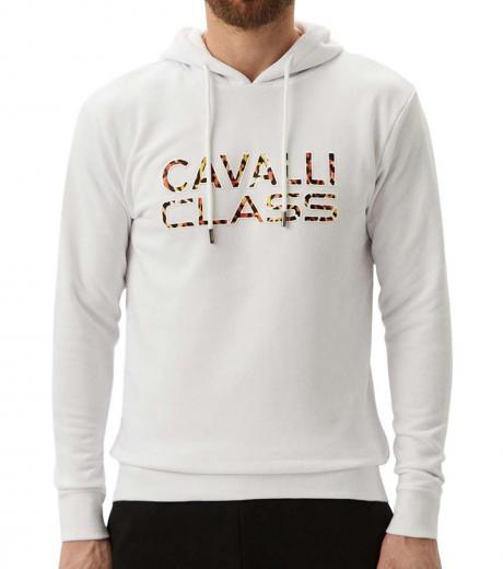 white logo print sweatshirt