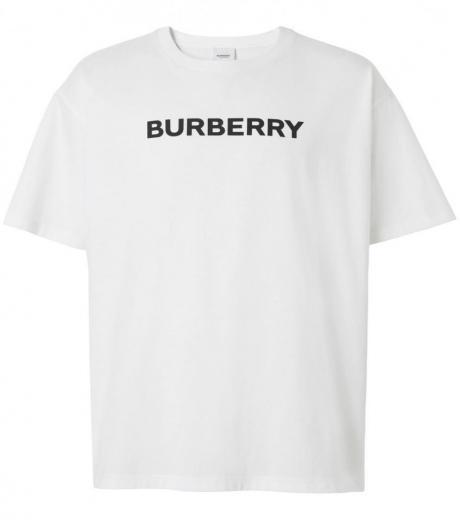 white logo print t-shirt