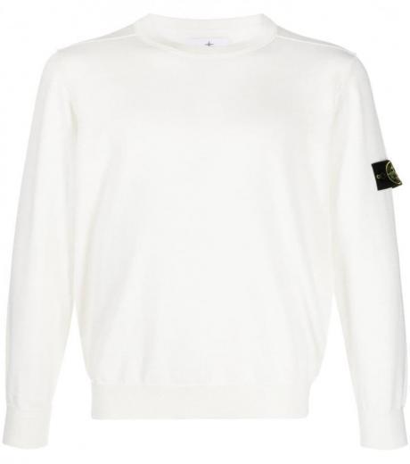 white logo sweater