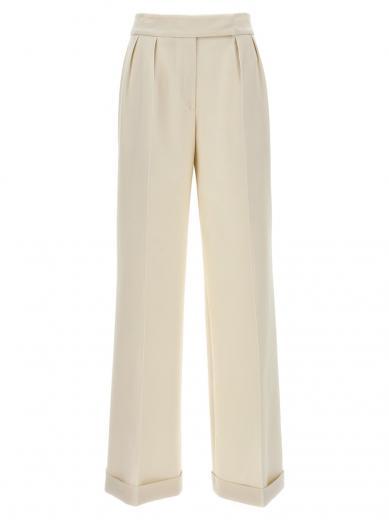 white loose leg pants