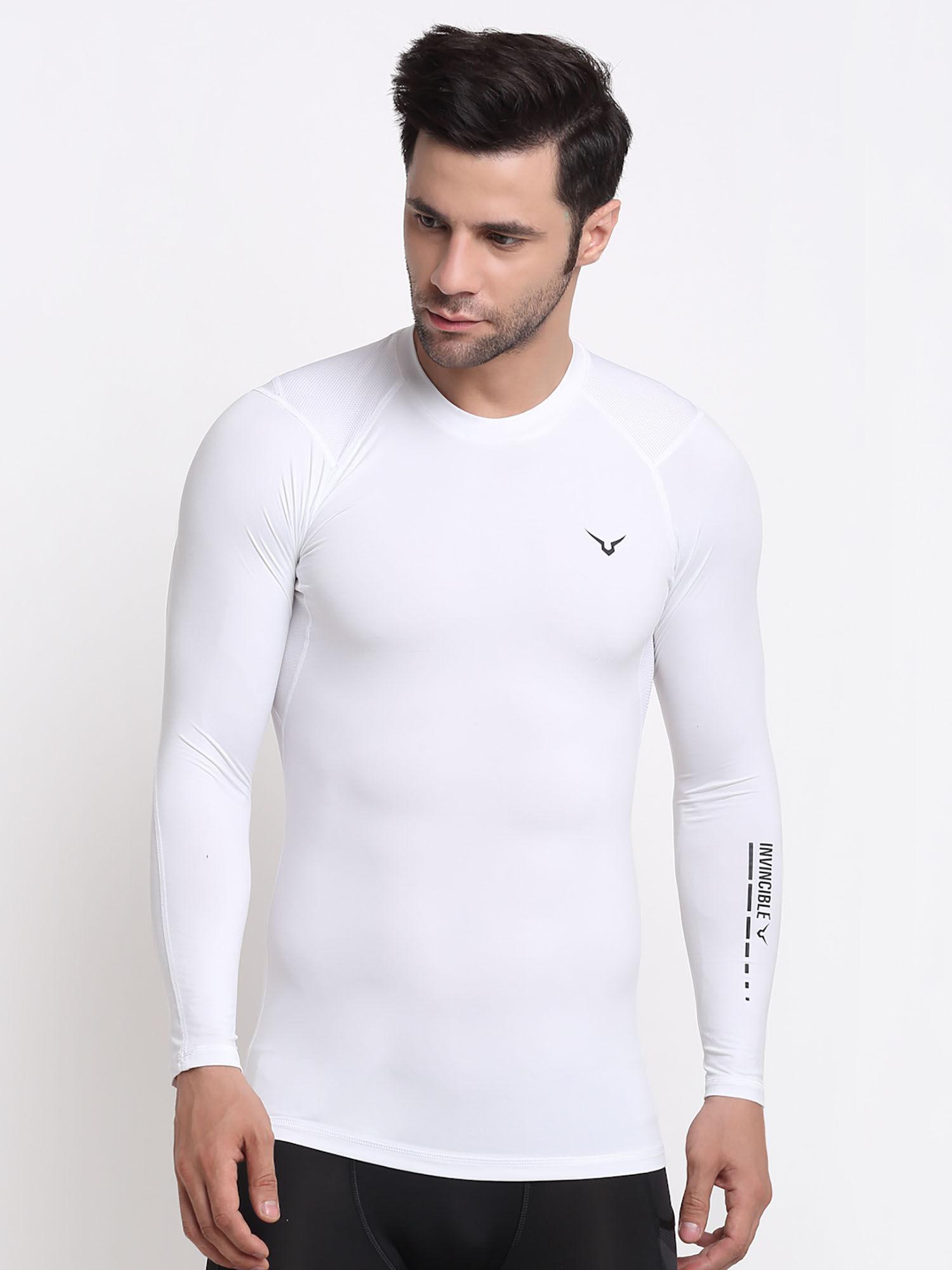 white mens ghost compression t-shirt