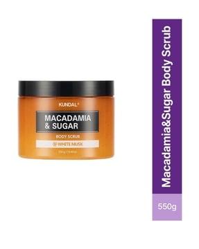 white musk macadamia & body scrub