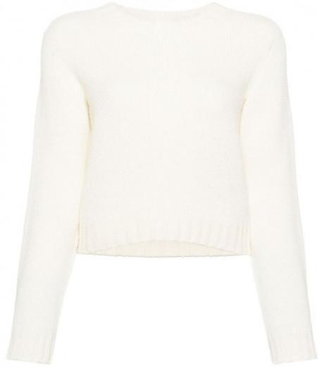 white off white logo sweater