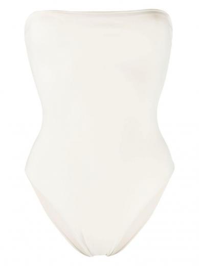 white one-piece swimsuit