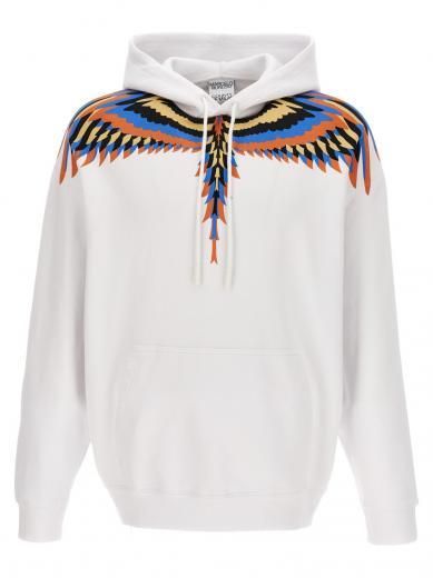 white optical wings hoodie