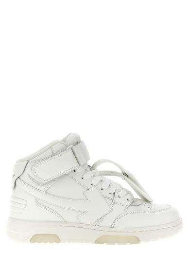 white out of office mid top sneakers