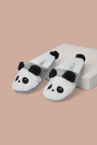 white panda pattern casual boys bedroom slipper