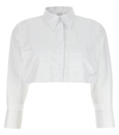 white pergusa cropped shirt