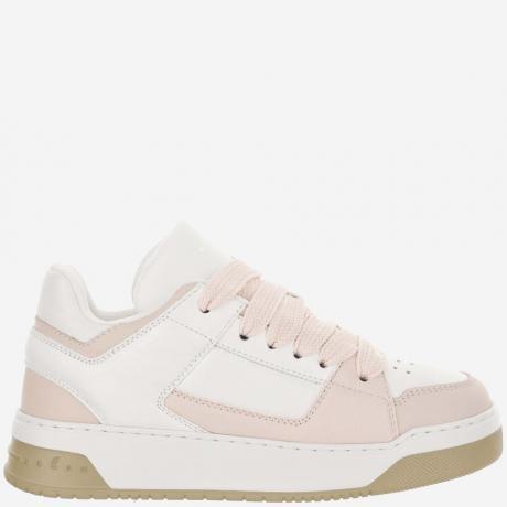 white pink platform sneakers
